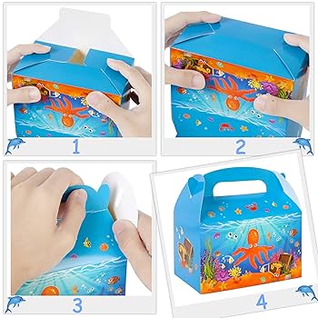 Amazon | umoni 24個 海 パーティーギフト お菓子ボックス 海 紙